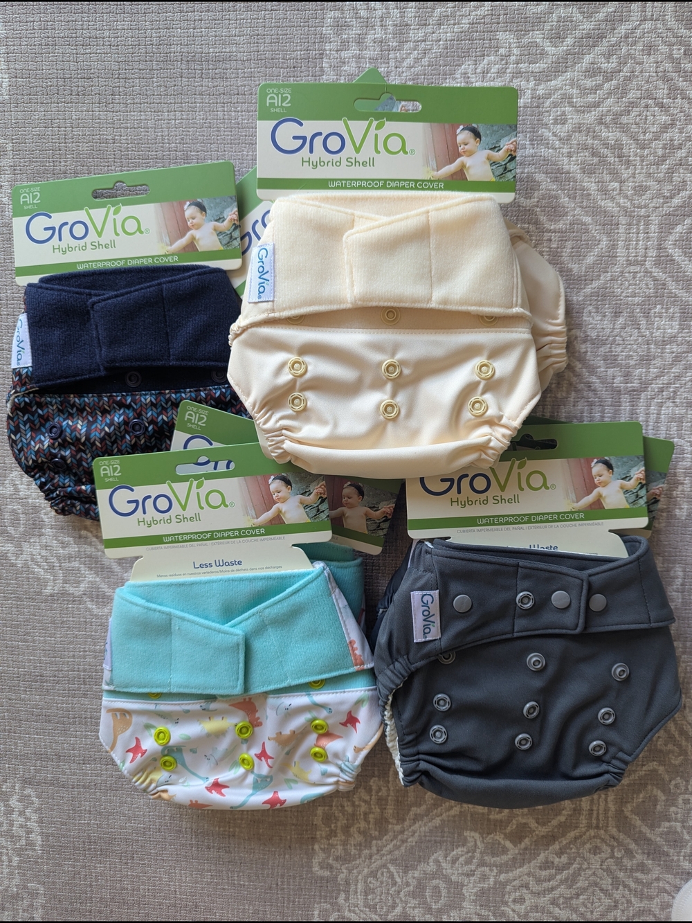Grovia Hybrid Shell Waterproof Diaper Covers - Assorted Colors